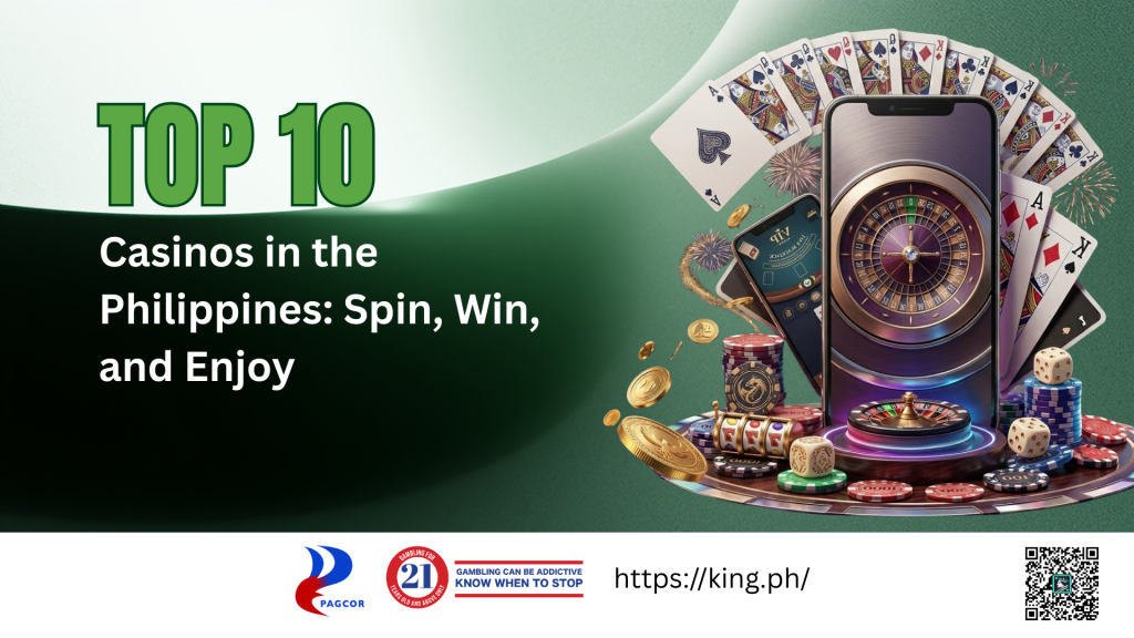 King.ph popular casino games section with featured titles and navigation categories