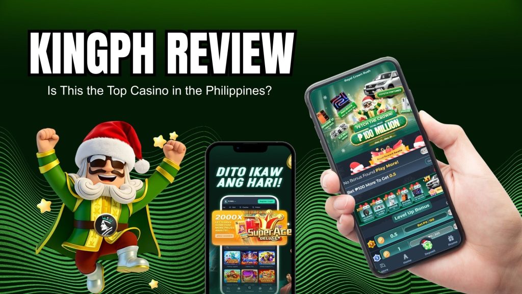 King.ph casino lobby screenshot showing game categories and branded navigation